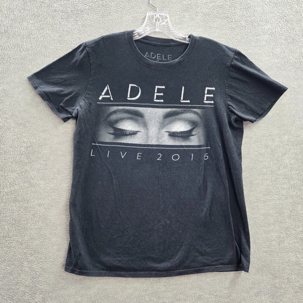 Adele Women Top Medium Black Shirt Live‎ Tour Concert 2016 Tee